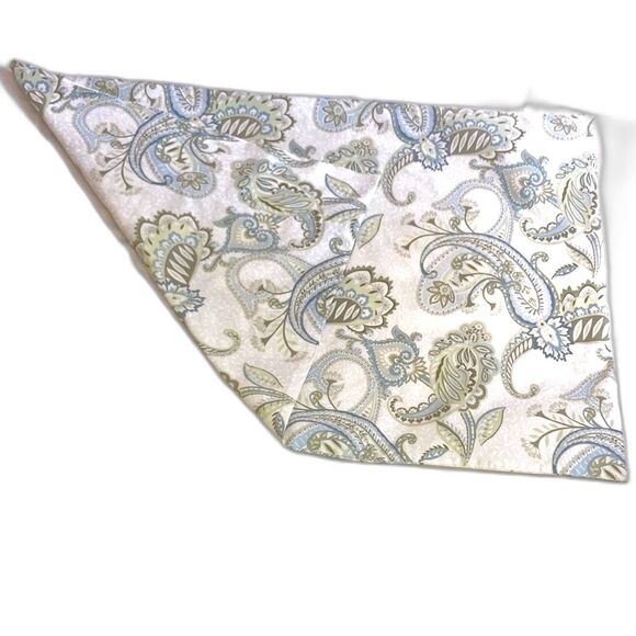 POTTERY BARN Fresco Paisley Pillow Case Blue Green Cream Standard Size - Picture 3 of 9